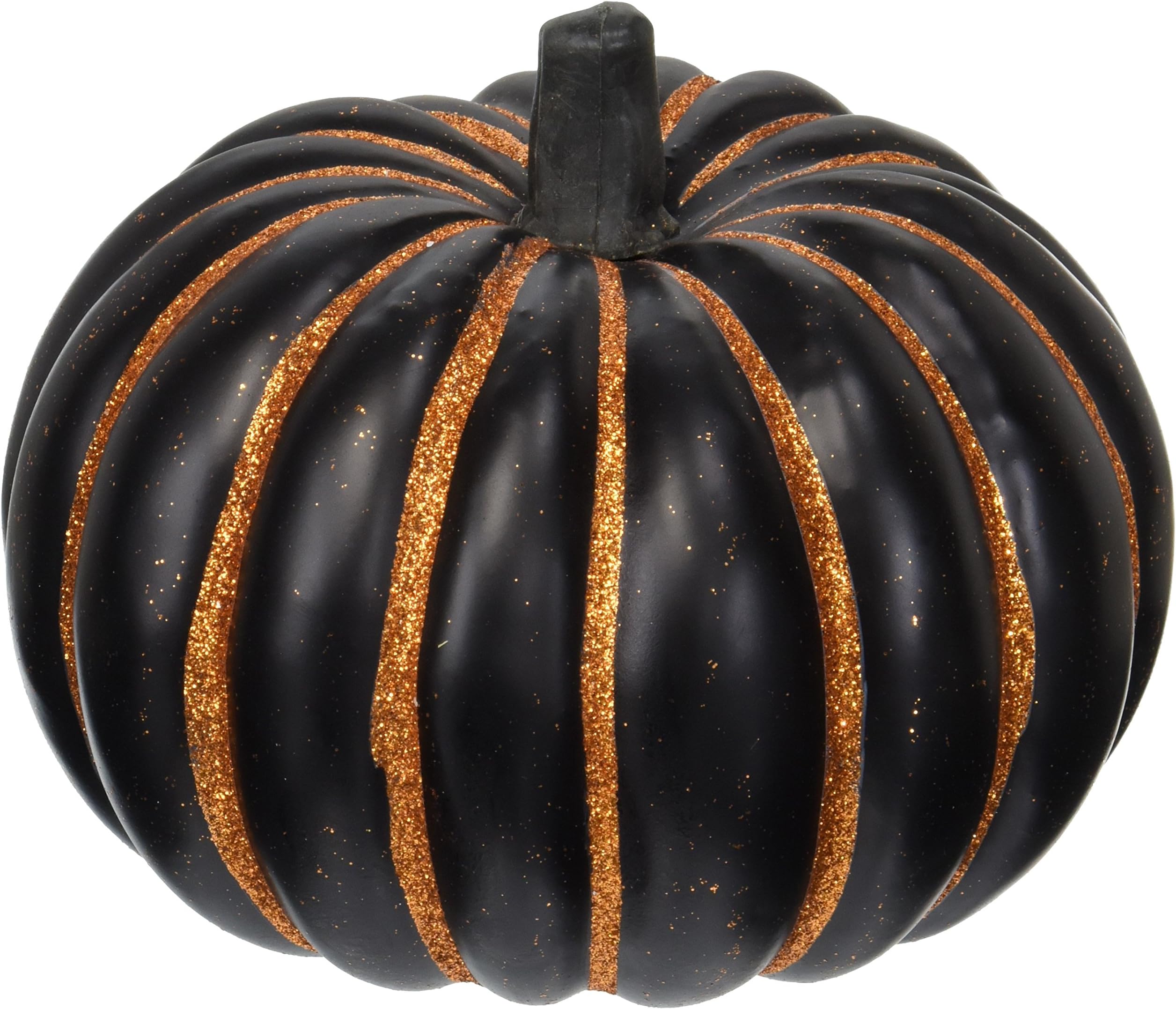 Department 56 Witch Hallow Halloween Decor Black Verticle Stripe Pumpkin Figurine