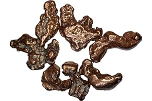 StarStuff.Rocks Premium Pure Natural Solid Copper Nuggets - 2 Ounces - Healing Energy, Mineral, Mental Agility, Grounding, Eurythymy, Metaphysics