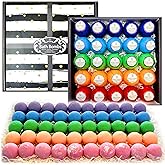 Relaxing Bath Bombs for Men & Women! 50 Wholesale Bath Bombs Individually Wrapped. Bulk Aromatherapy Essential Oil Bath Bombs for Adults Teens Kids! Bath Fizzies #1 Best Pampering Gifts for Women!