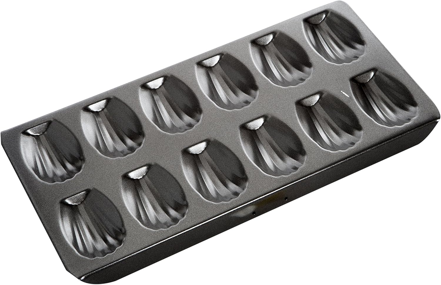 MASTERPRO MPHB66 French Madeleine Pan, Carbon Steel/Black