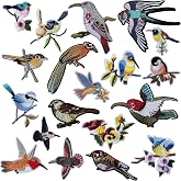 Woohome 19 PCS Bird Iron On Patches Assorted Bird Sew On Patches DIY Decoration or Repair, Embroidered Appliques for Clothing Backpacks Jeans T-Shirt Caps Shoes