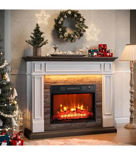Amazon.com: GOFLAME Electric Fireplace with Mantel, 1400W