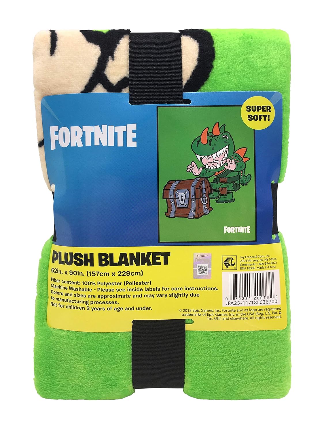 Measures 62 x 90 inches Fortnite Rex Blanket Kids Bedding Fade