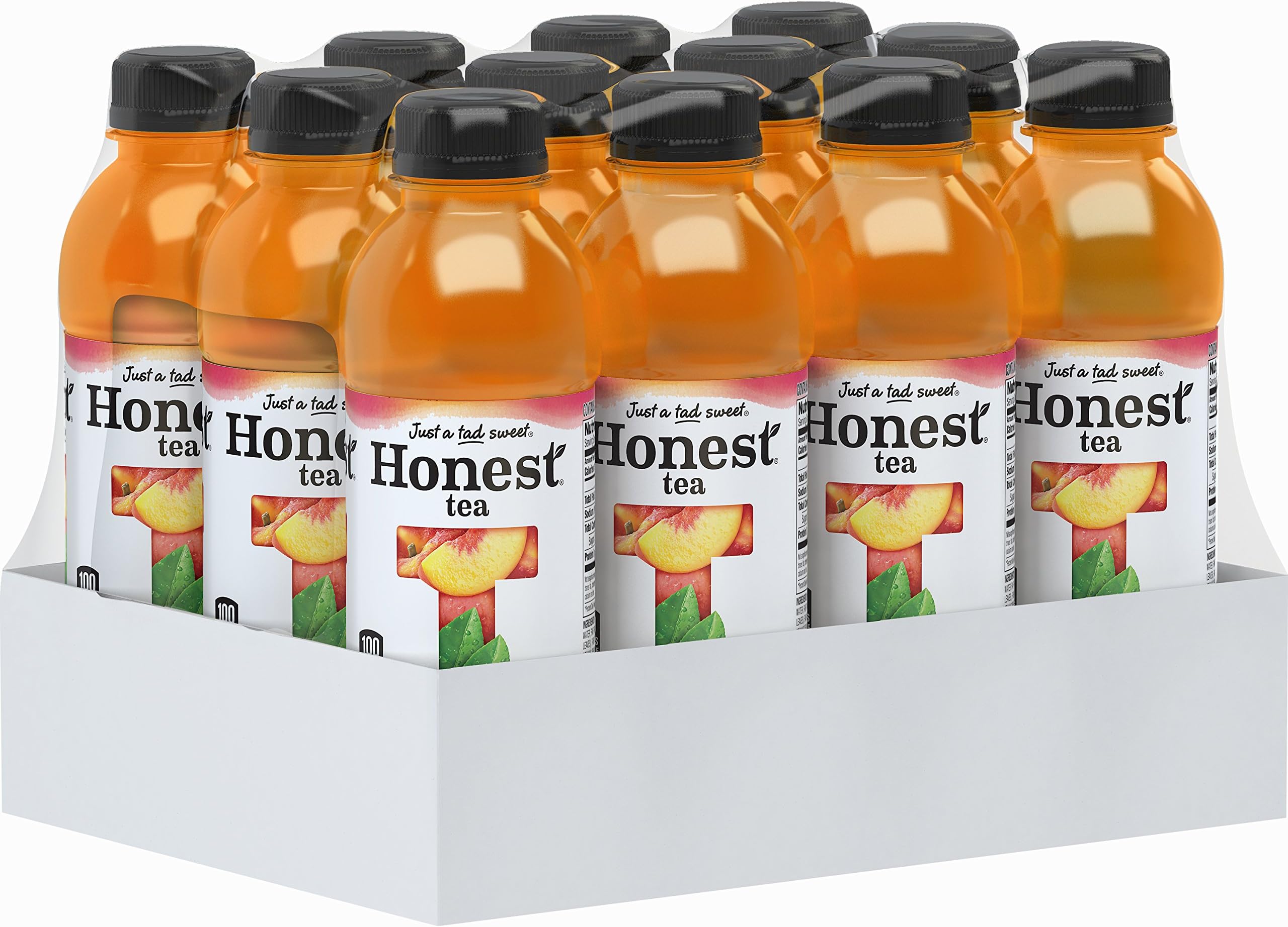 Honest Tea Organic Fair Trade Peach Tea Gluten Free, 16.9 Fl. Oz, 12 Pack