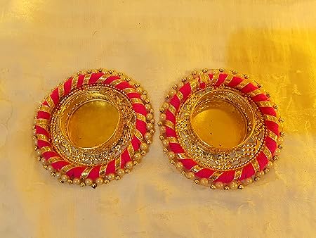 Entice Handmade Bangle Tea Light Diya Candle Holder for Diwali Decoration & Home Decoration 3, Pack of 2