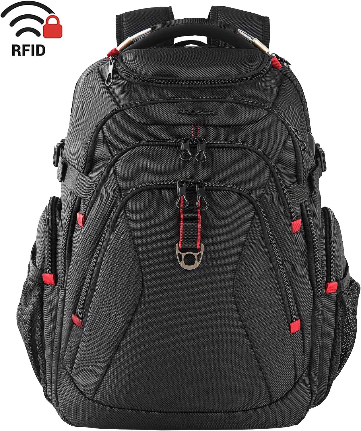 BAG STREET XL Backpack – Laptop Rucksack For School, Sports & Work, Black Polyester