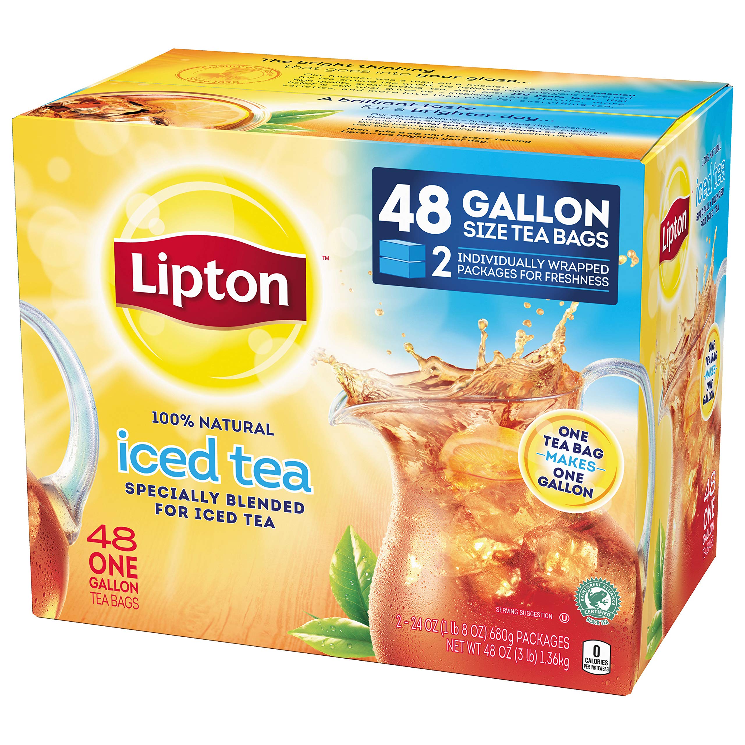GallonSized Black Iced Tea Bags, Unsweetened, 48 ct Buy Online in