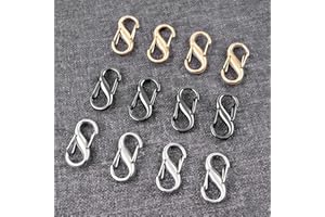12Pcs Zipper Lock Clips, Backpack Locks Zipper, Small Dual Opening Spring Clips, Anti-Theft S Small Carabiner Clip