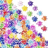 110 Pcs Iridescent Bright Bows for Gift Wrapping, 1 in Mini Gift Wrap Bows for Christmas Decorations, Hanukkah, Birthdays, Weddings, Bridal Showers, Baby Showers Occasion (Rainbow Color)