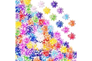 PENDANT OF LUCK 230 Pcs Iridescent Bright Bows for Gift Wrapping, 1 in Mini Gift Wrap Bows for Christmas Decorations, Hanukkah, Birthdays, Weddings, Bridal Showers, Baby Showers Occasion (Rainbow Color)