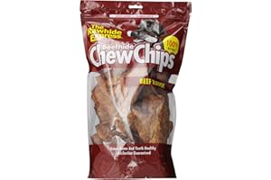 The Rawhide Express Beef hide Chew Chips Beef Flavored (Great Reward or Treat) 16oz