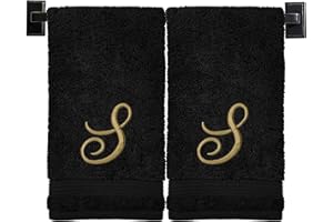 CUSTOM LUXURY TOWELS Monogrammed Hand Towels - Set of 2 - Genuine Turkish Hand Towels - Choose Any Letter - Choose Towel and Thread Color - Embroidered Script Monogram - Personalized Towels - Monogrammed Towels