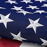 American Flag 8x12 ft: Long Lasting US Flag, Heavy Duty Nylon, Embroidered Stars, Sewn Stripes, Brass Grommets, UV Protection Perfect for Outdoors! USA Flag