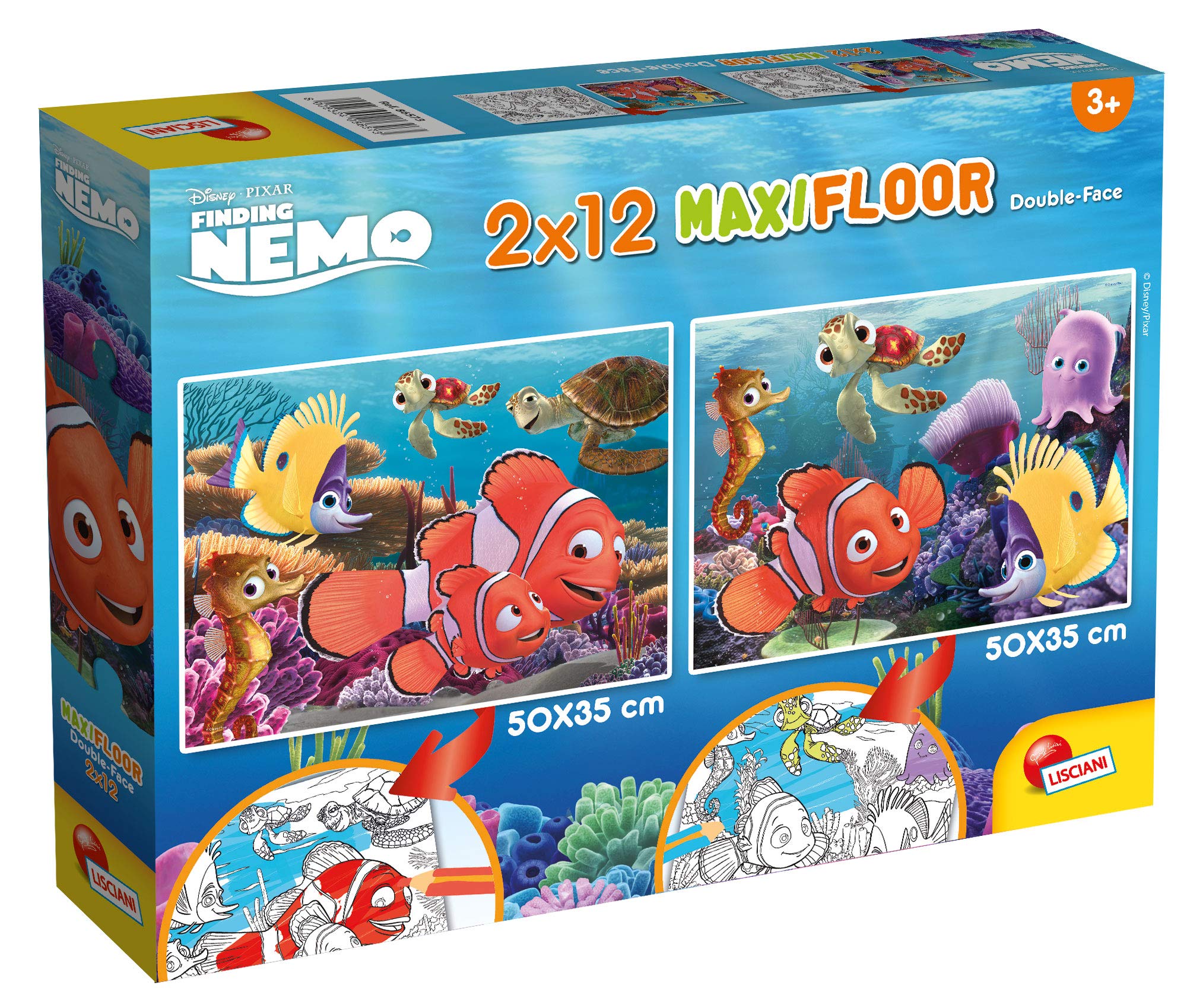 Lisciani Giochi - Disney Puzzle Supermaxi 2 x 12 Nemo Puzzle for Children, 86580