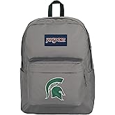 JanSport NCAA Officially Licensed Backpack, Michigan State, Superbreak Plus with Padded 15'' Laptop Sleeve, Spacious Computer Bag for Men & Women, Durable Daypack with Bottle Pocket, Graphite Grey