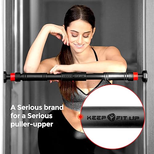 Adjustable Pull Up Bar for Doorway No Screws Setup Portable