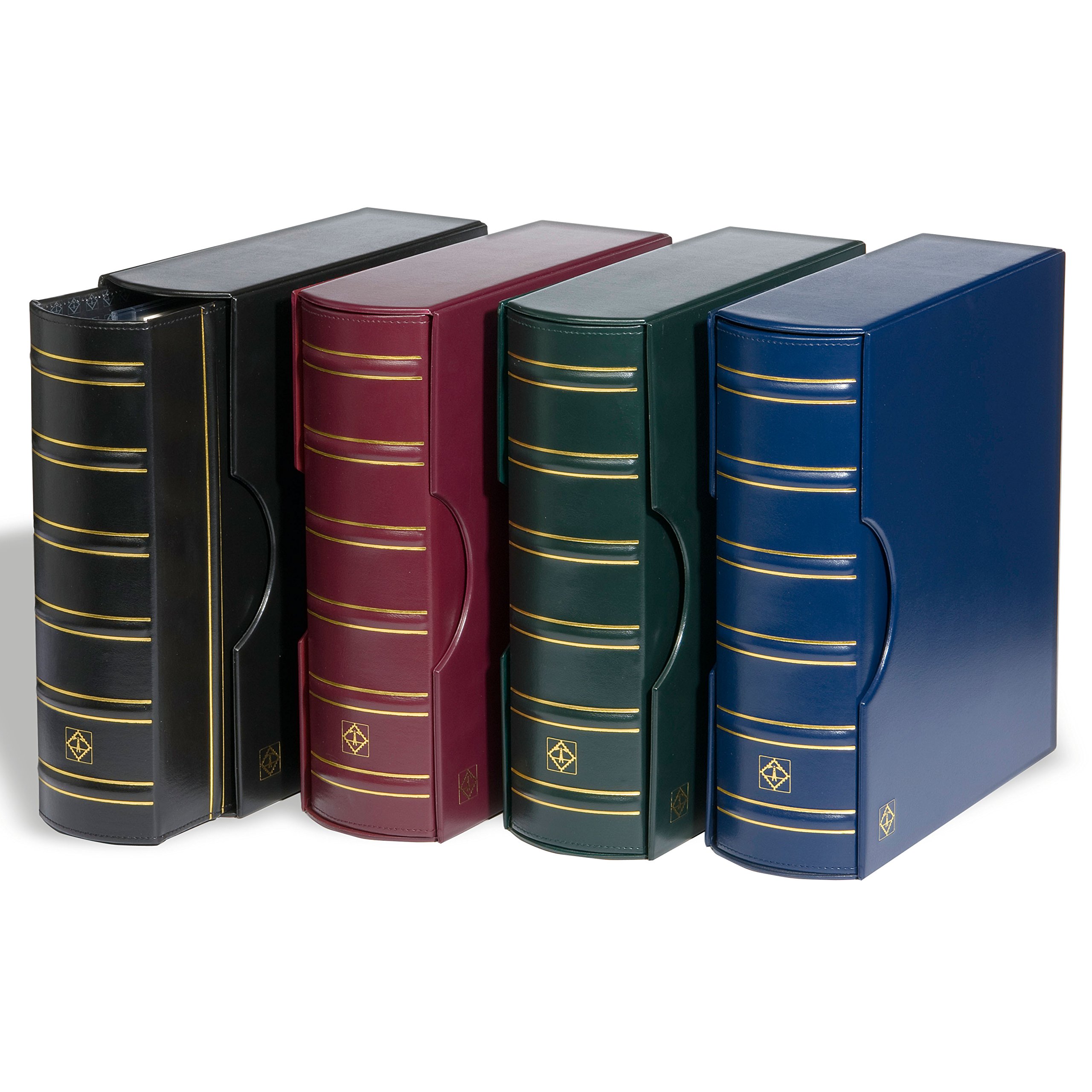 Leuchtturm 318152 Ring binder Grande - Coin collection album in classic design Gigant - incl. slipcase - red
