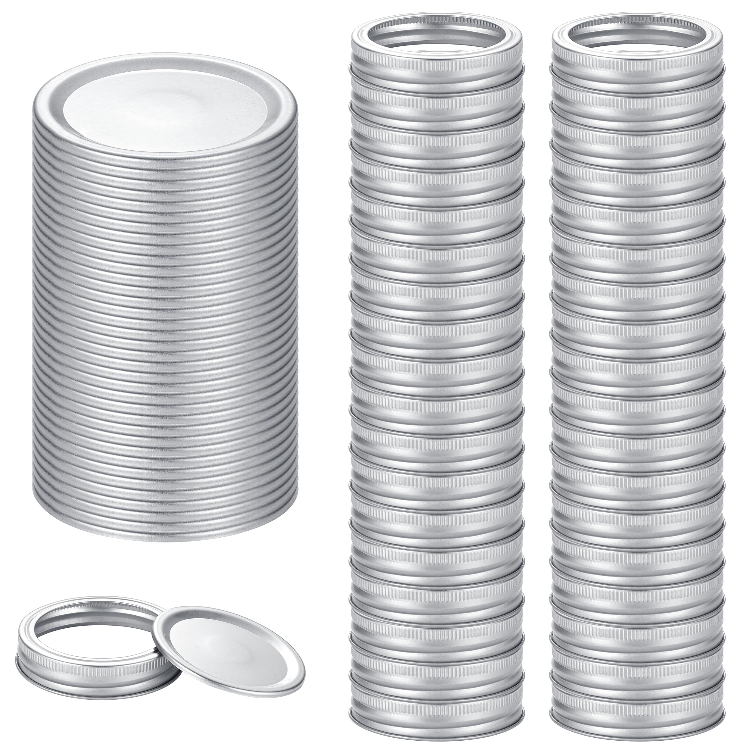 Photo 1 of 72Pcs Canning Lids with Rings Regular Mouth, for Ball, Kerr Jars - Split-Type Metal Mason Jar Lids for Canning - 100% Fit & Airtight for Jars (36Lids+36Rings for Regular Mouth)
