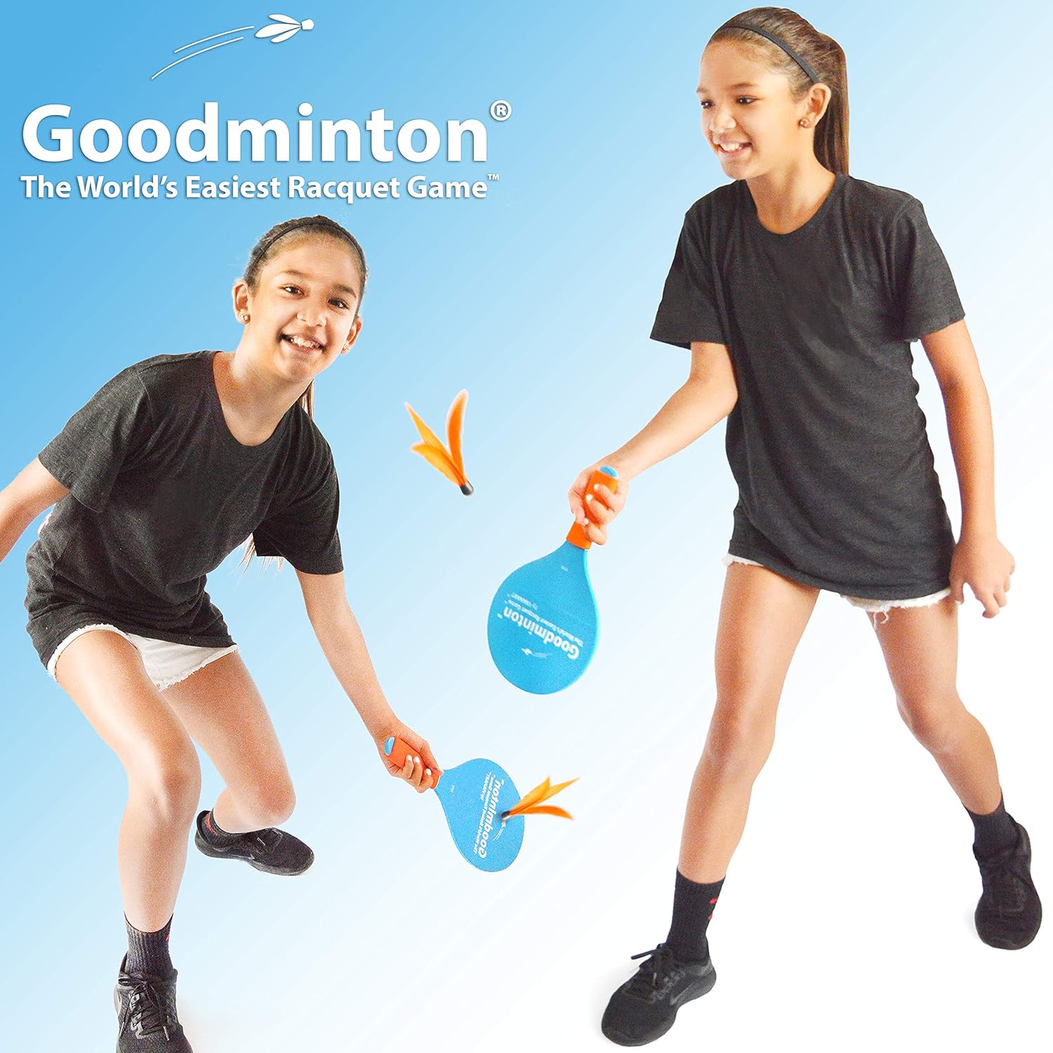 VIAHART Goodminton | The World's Easiest Racquet Game | an Indoor Outdoor Year-Round Fun Paddle Game Set for Boys, Girls, and People of All Ages : Sports & Outdoors