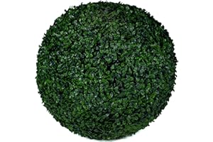 3rd Street Inn Boxwood Topiary Ball - 19" Artificial Topiary Plant - Wedding Decor - Indoor/Outdoor Artificial Plant Ball - Topiary Tree Substitute (2, Boxwood)