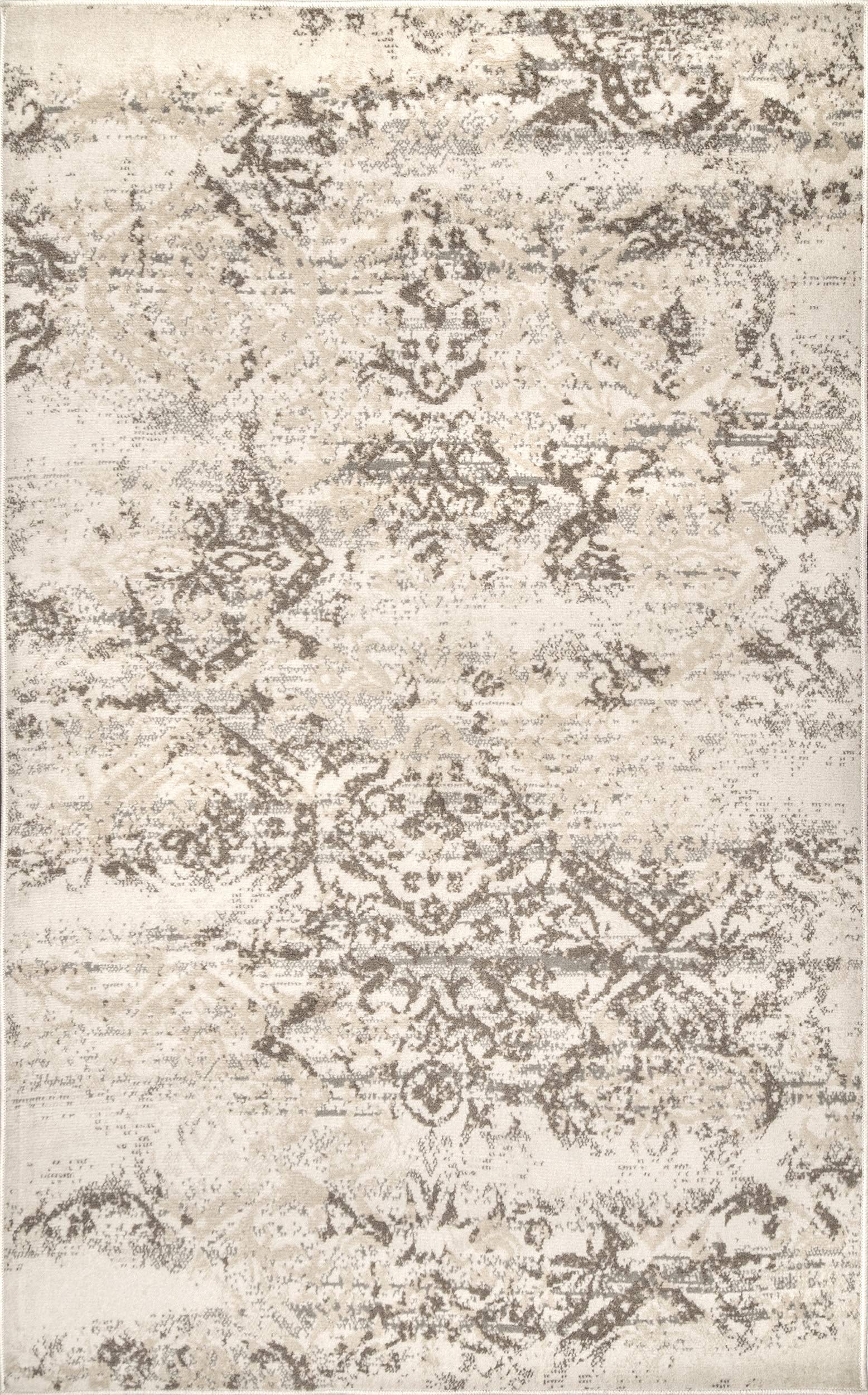 8' x 10', nuLOOM Freja Distressed Area Rug, Beige