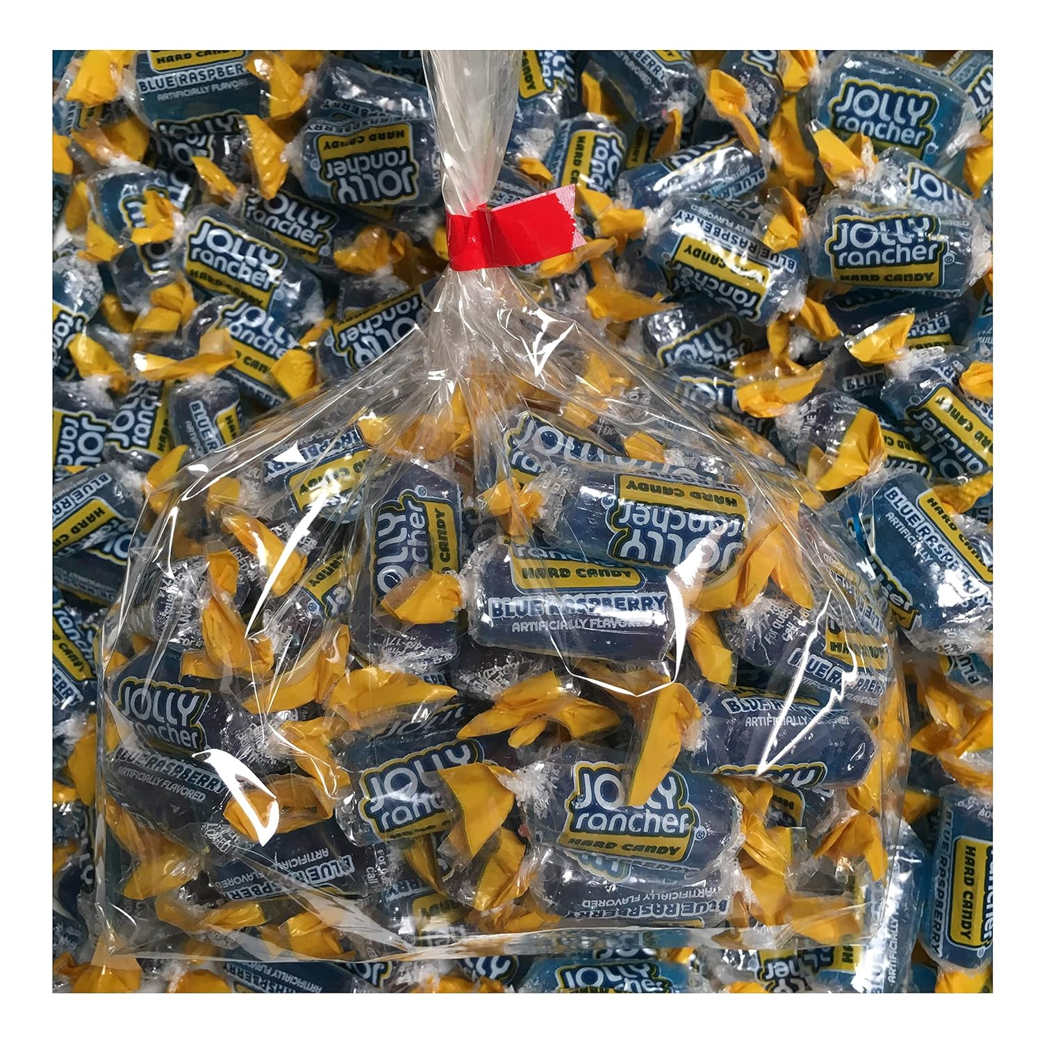 Individually wrapped Blue Raspberry Jolly Rancher hard candy