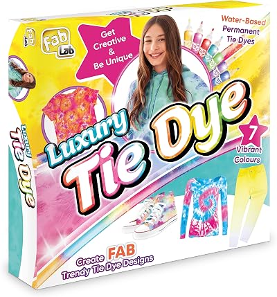 FabLab Luxury Tie Dye Kit Toys Brand FabLab 7 Colours Applicator Bottles