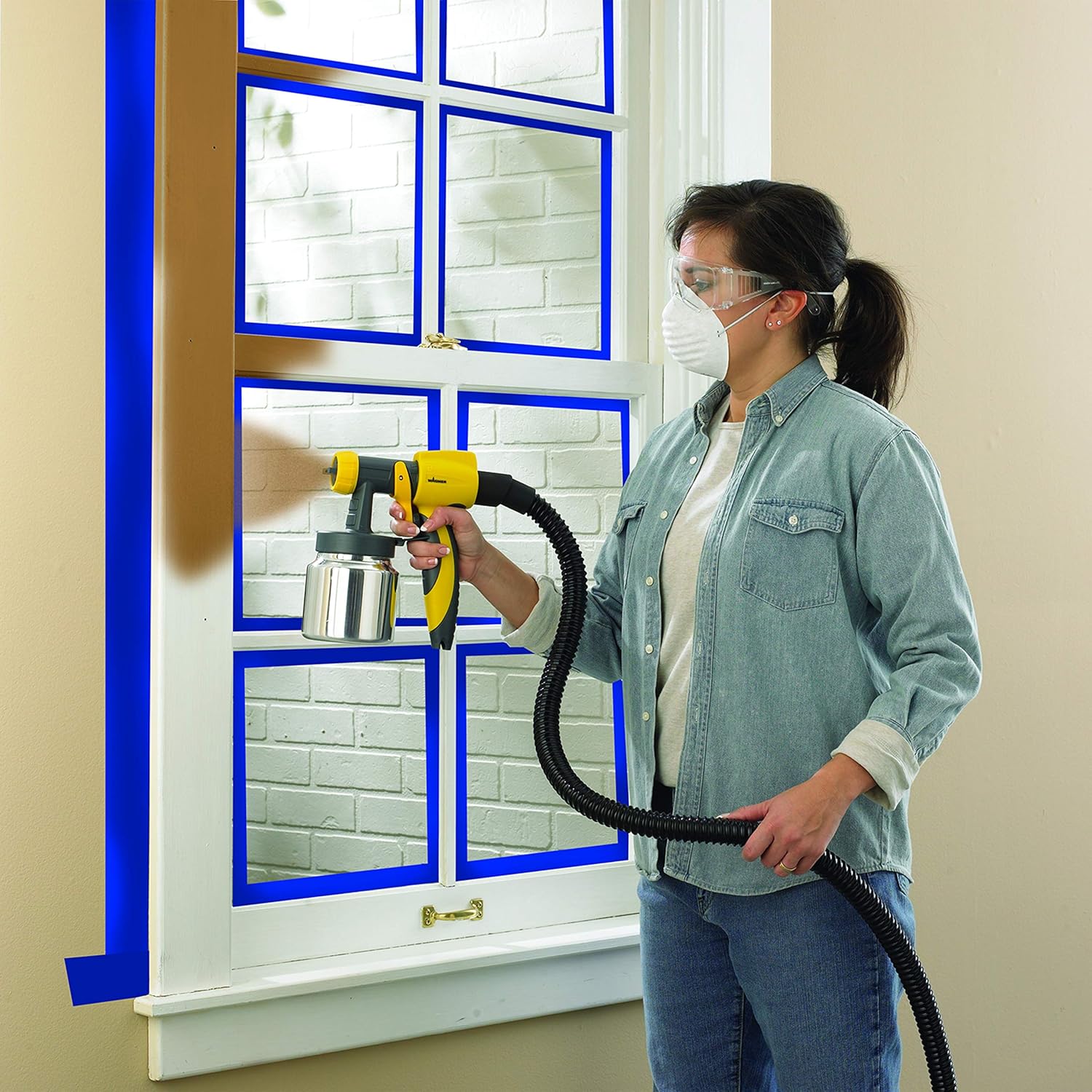 Wagner Spraytech 0518080 Control Spray Max HVLP Paint or Stain Sprayer, Complete Adjustability for Decks, Cabinets, Furniture and Woodworking, Extra Container included - Power Sprayers - 