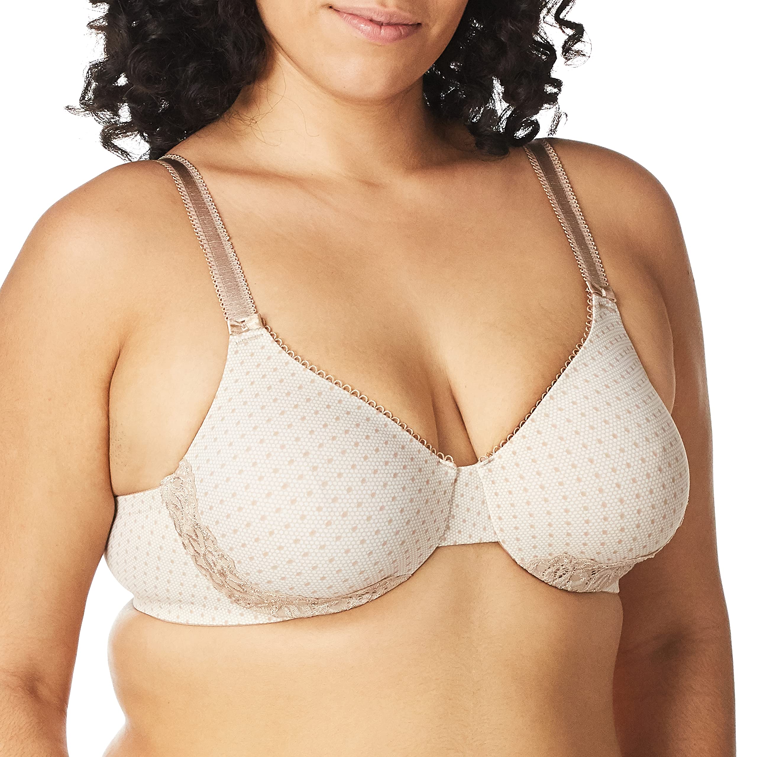 Photo 1 of Olga Women's Plus Size Luxury Lift Underwire Bra, Bodytone Lace Dot Print, 40C