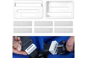 YOUR DAY MATE Seat Belt Buckle Guard, 2 pcs, White, for Kids and Adults with Special Needs, fits Seatbelt Buckles min. 1.96" x 1.18", Baby Seatbelt Buckle Protection, Child Seatbelt Buckle Cover, Car Seat Belt Lock