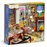 Galison Fall is in the Air Puzzle &ndash; 500 Piece Autumn Jigsaw Puzzle with Cozy Fall Living Room Imagery