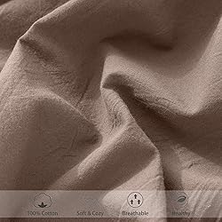 MooMee Bedding Sheet Set 100% Washed Cotton Linen