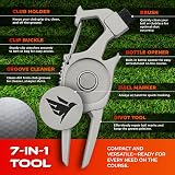 SWIFTEE Golf Divot Pitch Mark Repair Tool 7 in 1 Pearl Silver Gift Box view 4
