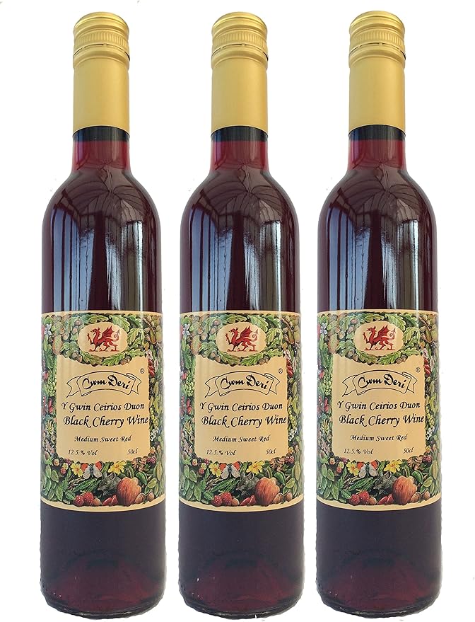 Cwm Deri Black Cherry Red Wine 50 cl (Pack of 3) Amazon.co.uk Grocery