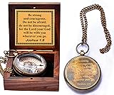 Be Strong and Courageous Engraved Compass with
