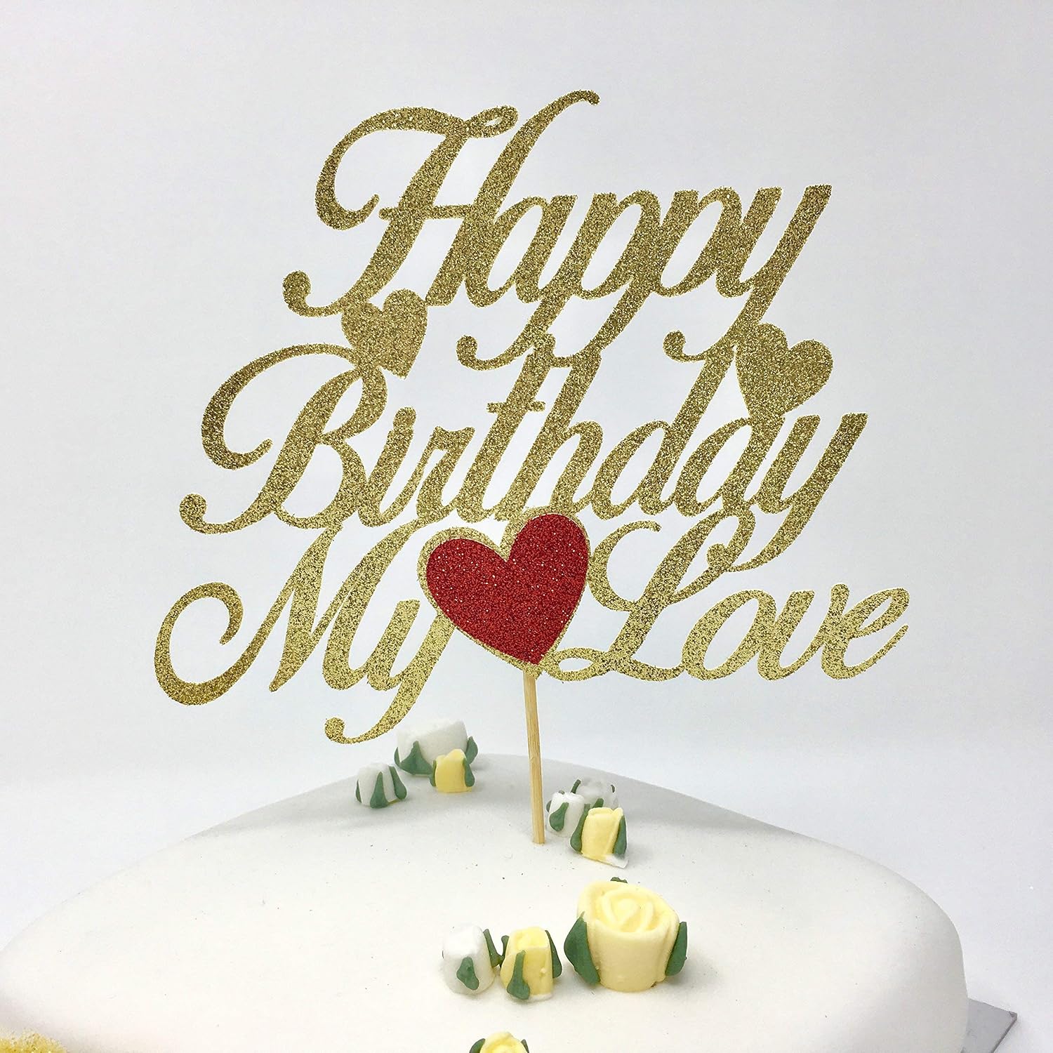 Happy Birthday My Love Cake Topper Husband Wife Cake Topper