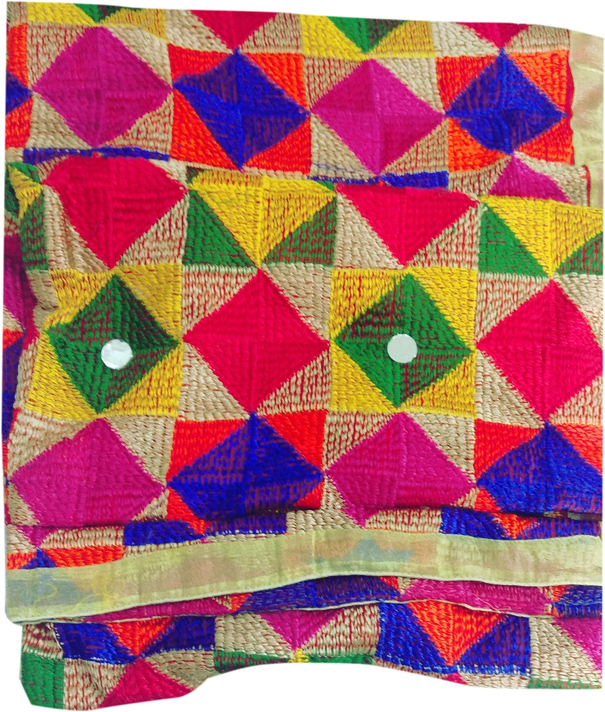 Designer India Phulkari Dupatta Chunni Stole Handmade for Lengha Salwar Kameez for Women