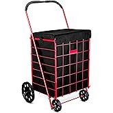 Handy Laundry Shopping Cart Liner, 18" X 15" X 24", Square Bottom, Fits Standard Shopping Cart, Cover and Adjustable Straps for Easy Secure Attachment, Made from Waterproof Material, Black