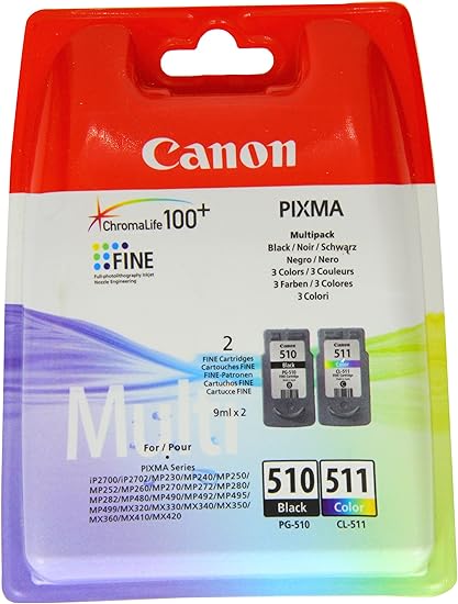 2 Cartouche D Encre Pour Imprimante Canon Pixma Mp280 Multi Color Amazon Fr Fournitures De Bureau