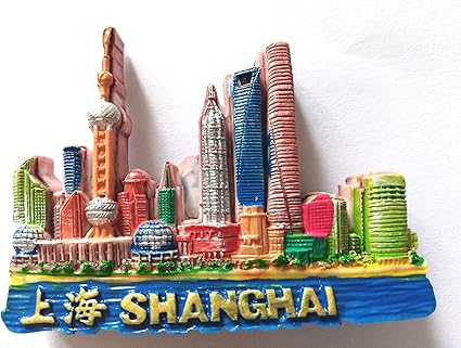Imán fuerte para nevera con imagen tridimensional de ShangHai ...