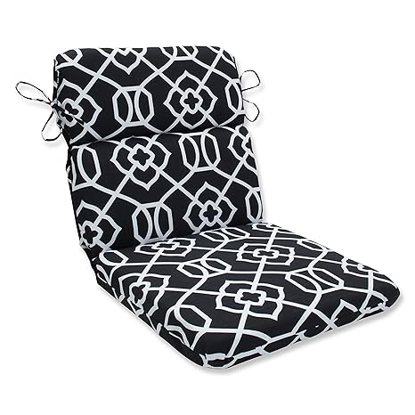 Pillow Perfect Outdoor Indoor Kirkland Black Rounded Corners Chair Cushion