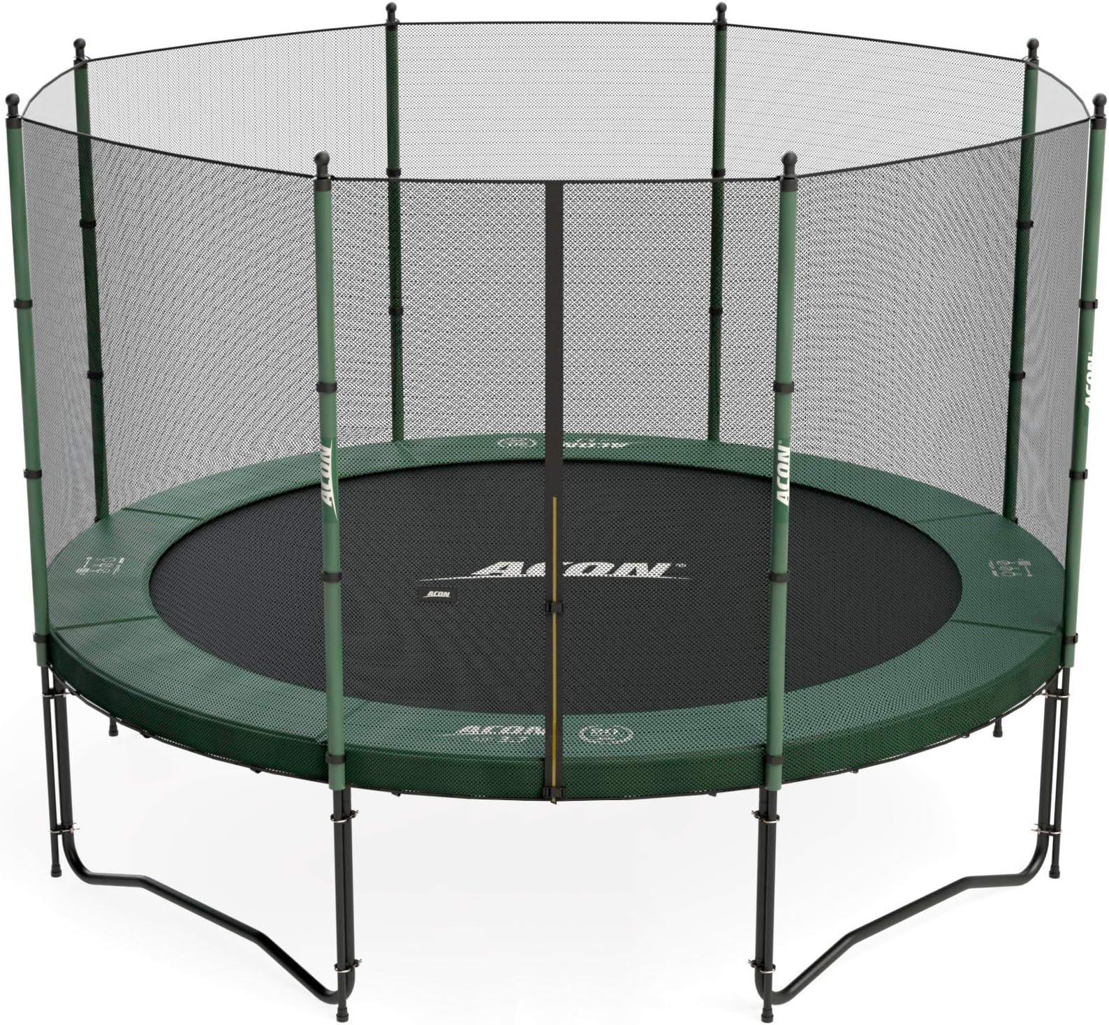 Acon Air 3.7 Trampoline 12ft with Enclosure | Includes 3,7m (12ft) Round Trampoline and Safety Net | 80 Heavy Duty 21,5cm (8.5in) Springs