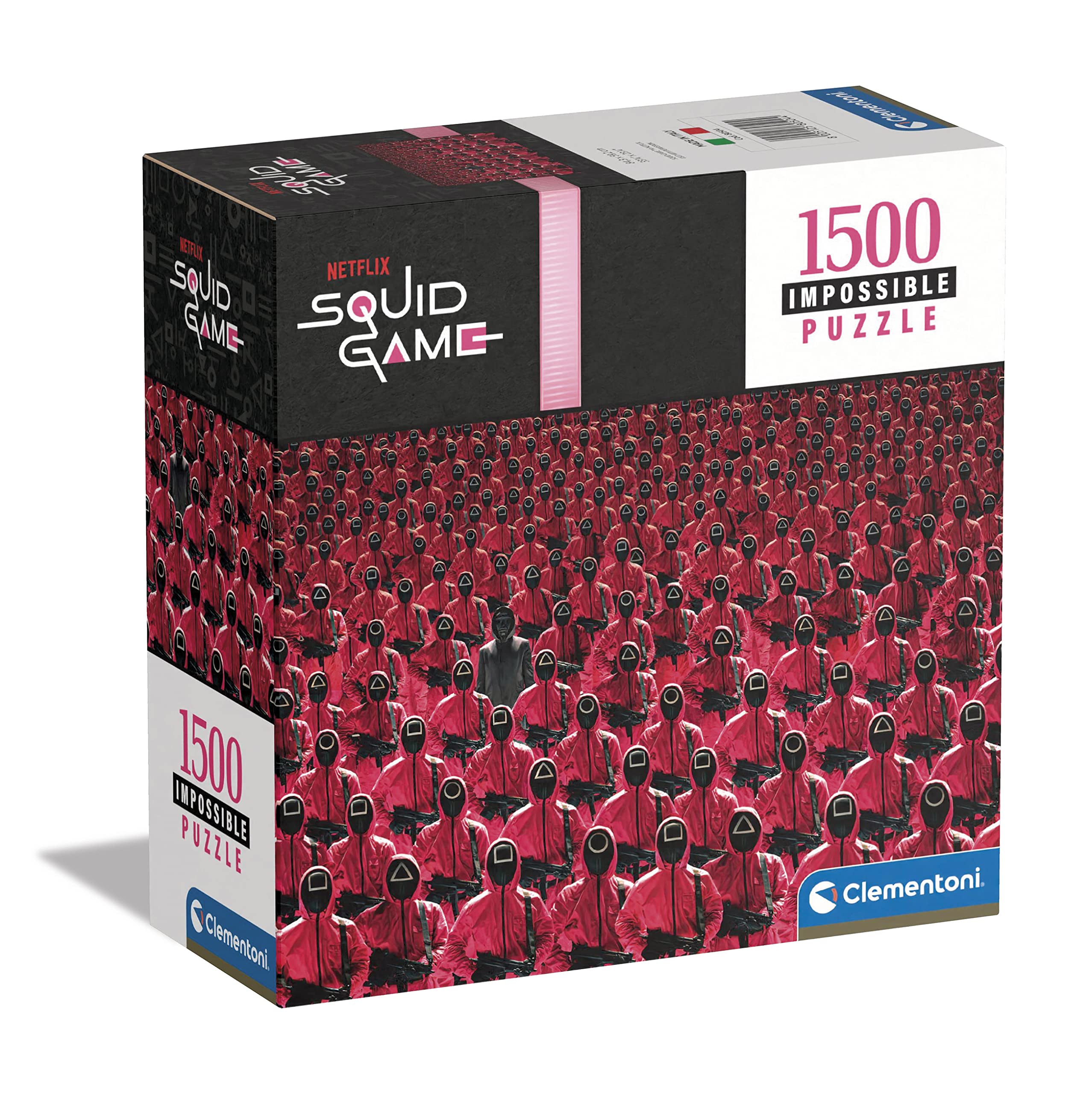 Clementoni 80504 Squid Game Impossible Game-1500 Pieces-Adult, Movies, Puzzle Netflix, Difficult Jigsaw, Made in Italy, Multicolour [Amazon Exclusive]