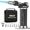 RAVS 14-Piece Multi-Function Soldering Torch Kit - 8-in-1 Cordless Iron, Portable Brazing With Adjustable Flame, Kitchen Torch Without Butane Fuel