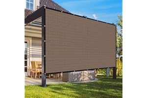 90% Pergola Shade Cover,10'x12' Shade Cloth Outdoors Sunscreen Awning,Coffee Sun Shade Sail with Grommets,Voile d Ombrage Ext