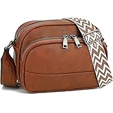 TANTOMI Crossbody Bags for Women Crossbody Purse Cross Body Shoulder Purse Trendy Vegan Leather with Wide Strap