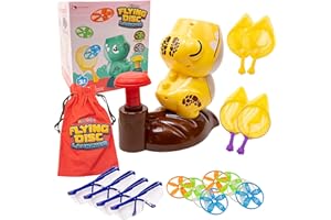 KIDDEO Outdoor Toys for Kids Ages 4-8: Elephant Butterfly Catching Game - Toddler Chasing Toy 3 4 5 6 7 Year Old Boys Girl Flying Disc Rocket Launcher Kid Age 3-5 Christmas Toy Gifts Fun Family Outside Games