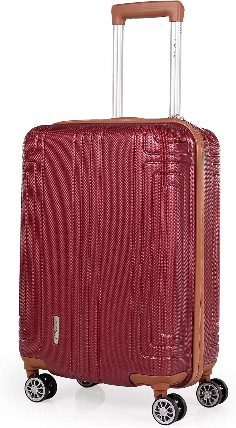 London Fog ABS Hard Shell Suitcase Travel Luggage with 8 Spinner