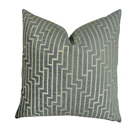 Amazon Com Thomas Collection Blue Chevron Pillow Blue Opal