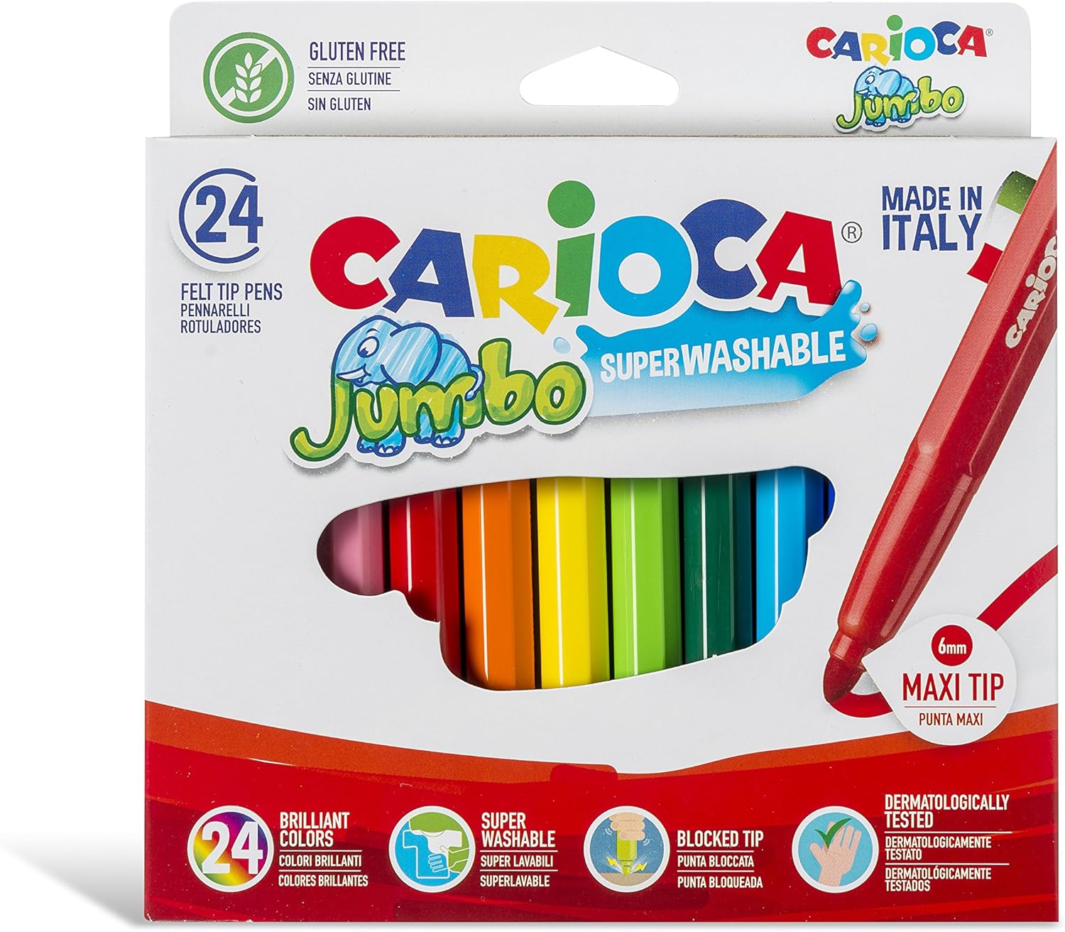 Rotuladores Punta Maxi Jumbo - 24 Uds: Amazon.es: Oficina y papelería